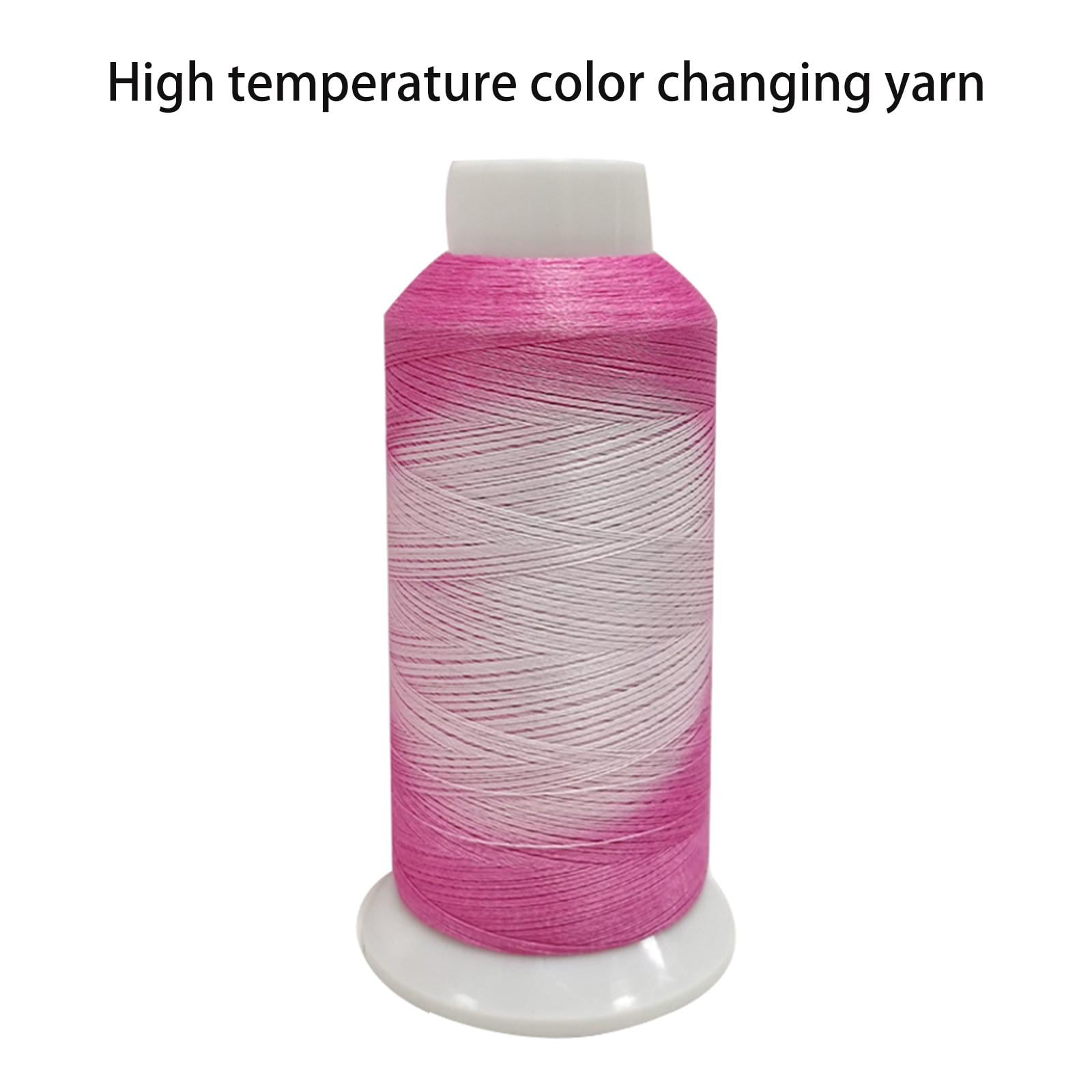 S SERENABLE Colorful Color Changing Thread, Embroidery, Sewing Thread, Polyester Supplies Hand Knitting, for Quilting Blanket Festivals Crochet Shawl Red