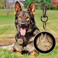 thumbnail image 2 of Placa Perro Gato Personalizada Identificación Razas Inoxida Color Pastor Alemán, 2 of 5