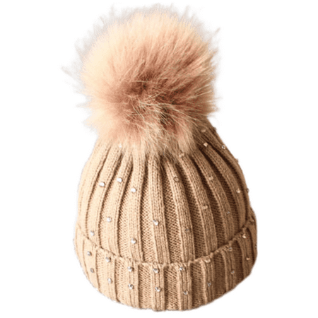 

Newborn Baby Boy Girls lovely Knitted Pompon Beanies Winter Sequins Beanie Hat fleece crochet Caps