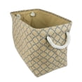 thumbnail image 1 of Design Imports DII Burlap Bin Lattice Gray Rectangle Large, 1 of 2