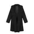 thumbnail image 3 of Qetyuw Womens Winter Faux Fur Long Coat Casual Warm Open Front Cardigan Coats Long Sleeve Lapel Chunky Overcoat, 3 of 4