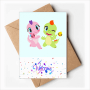Dinosaur Kingdom Love You Welcome Back Greeting Cards Envelopes Blank