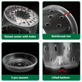thumbnail image 2 of 5 Packs, 6.5 Inch Orchid Pot With Saucers Clear Plastic Orchid Pot With Holes For, 2 of 4