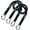 ORCA BLACK, variant on WavesRx DockingPal - Premium Bungee Dock Line 3 ft (2PK) | Elastic Docking Rope with Stainless Steel Carabiners Stretches from 3' to 5'