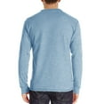 thumbnail image 3 of Pompotops Chemise à Manches Longues pour Hommes, Basique, Couleur Unie, Col Rond, en Solde, 3 of 3