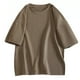 thumbnail image 2 of pstuiky camisetas camisas para hombre, Camisa informal holgada de manga corta con solapa de color liso para hombre, estilo oversize, con cuello vuelto y manga corta camisetas de hombre xxl, 2 of 7