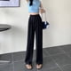 thumbnail image 1 of Pantalones de traje pequeños y estrechos, de primavera y otoño, de cintura alta, drapeados, informales, de talla grande, pantalones de pierna ancha y rectos para mujer., 1 of 6