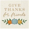 thumbnail image 1 of Design Design 624-10177 Thanksgiving Cocktail Napkins (Give Thanks For Friends), 1 of 1
