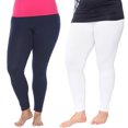 thumbnail image 1 of White Mark Leggings Extensibles Doux pour Femmes, Lot de 2, 1 of 2