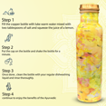 thumbnail image 2 of Perilla Home 100% Yellow Floral Printed Copper Bottle With 34 Oz Leak Proof Contains Ayurveda Health Benefits For Drinking Water For Men Women Gym Yoga Travelling Hiking | Indoor | Outdoor | Office |, 2 of 10