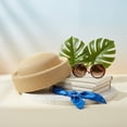 thumbnail image 4 of Hsqqdc Straw Pillbox Hat, Retro Wedding Fedora Fashion Beret Fascinator Painter Hat, 4 of 7