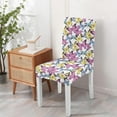 thumbnail image 4 of Colorful Butterfly Pattern Dining Chair Covers Set of 4, Stretch Washable Polyester Kitchen Slipcovers, Removable Seat Protector for Celebration or Event, 4 of 7