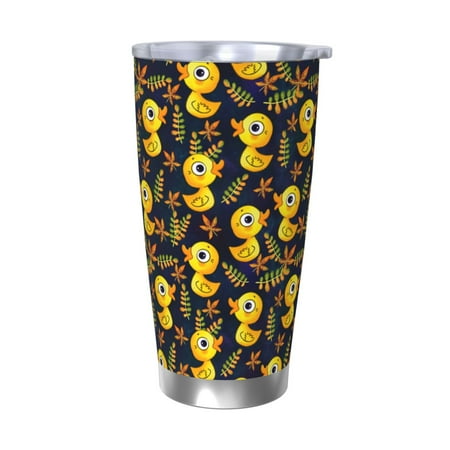 

Bingfone Ducks for 20 Oz Stainless Steel Travel Mug Double Wall Water Coffee Cup for Home Office Outdoor Works Great for Ice Drinks and Hot Beverage-Without Straw