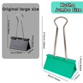 thumbnail image 3 of Broches sujetapapeles XuSha 18 piezas jumbo de 7,5 cm, resistentes, verdes, 3 of 7