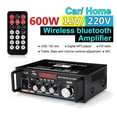 thumbnail image 5 of 600W Bluetooth Amplifier 2CH HIFI Stereo Power AMP USB FM Radio Car Home Theater With Remote Control, 5 of 5
