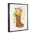 thumbnail image 4 of Stupell Industries Blooming Country Boots Botanical & Floral Painting Black Floater Framed Canvas Art Print Wall Art, 17 x 21, 4 of 10