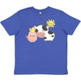 thumbnail image 3 of Inktastic Fun Farm Animals- cow, pig, chick Youth T-Shirt, 3 of 5
