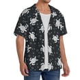thumbnail image 2 of Sikiie Turtle Men's Wrinkle Free Untucked Cuban Shirt Business Casual Button Down Shirts Short Sleeve ShirtLarge, 2 of 5