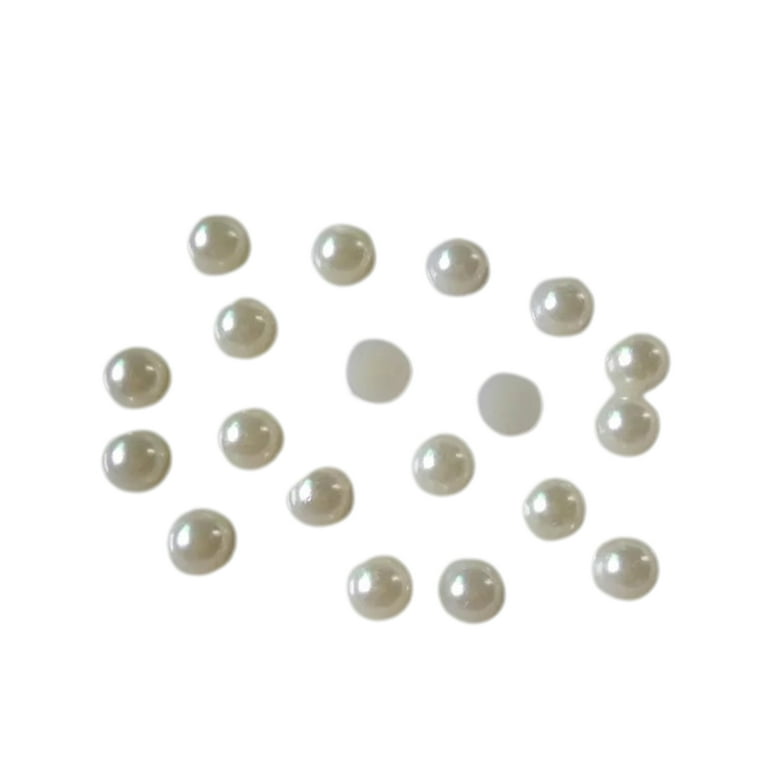 Opvise 1 Bag Nail Art Decors Japanese Style Three-dimensional DIY Mini Half Round Faux Pearl Nail Charms for Manicurist, 2.5mm
