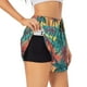 thumbnail image 1 of Balery Hawaii Palms Pantalones cortos deportivos para mujer con forro y dos bolsillos, elásticos, para entrenamiento, gimnasio, yoga-XX-Large, 1 of 7