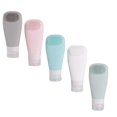 thumbnail image 1 of 5pcs Refillable Travel Toiletry Bottles for Shampoo, Shower Gel & Lotion – Leakproof, Compact & Portable Design for Easy Travel, 1 of 5