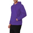thumbnail image 4 of Unique Bargains Men's Plush Lined Pullover Hoodie Sweatshirts with Pocket 2XL Purple, 4 of 6