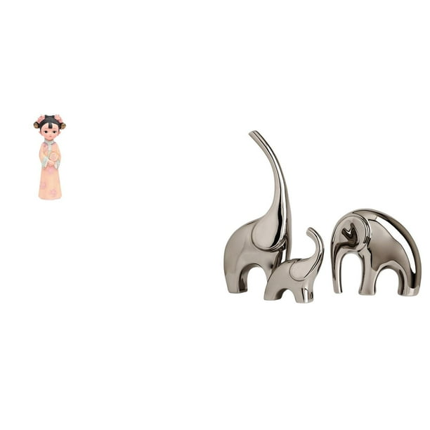 Estatua de muñeca de resina,Estatua de resina de niña antigua tradicional china,Artesanía Vestido Folclórico Decoración Étnica Folclórica,Estatua de elefante,Estatuas de elefantes de