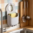 thumbnail image 5 of Kitchen Sink Organizer, Faucet Hanging Caddy with Quick-Dry Design, Sponge Holder for Kitchen Sink, Over Faucet Storage Basket for Sponges Brushes Soap Dishcloth, 5 of 7