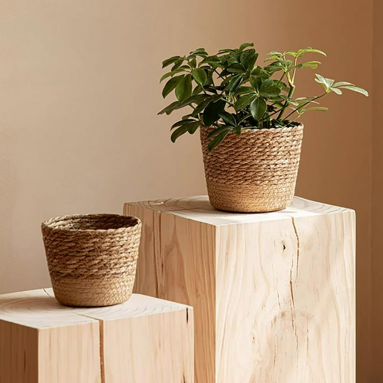 XYAIYT Straw Plant Basket Indoor Woven Plant Pots For Planter Flower Pots  Plant Pot Decoration Floral Baskets Large Capacity Plants Pot for Home  Porch ...