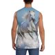 thumbnail image 4 of Fotbe Horses Running Through The Water Men's Camiseta sin Mangas Estampada para Hombres, Playera Casual para Gimnasio, Entrenamiento, Playa-Small, 4 of 7