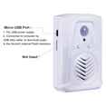 thumbnail image 4 of Altavoz con reproductor de sonido activado por sensor de movimiento con cable USB, descargue sus propios archivos de audio MP3 para reproducir voz y música (blanco), 4 of 5