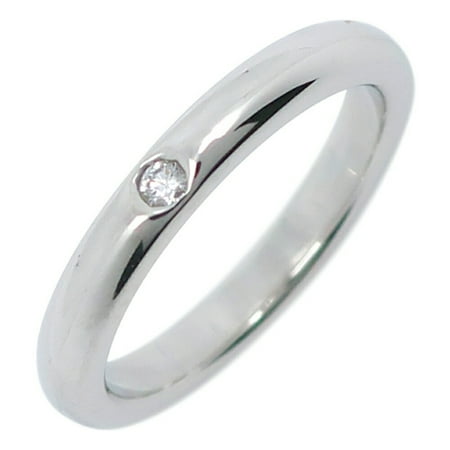 Pre-Owned Tiffany & Co. Stacking Band Size 5.5 Elsa Peretti Ring, Pt950 Platinum x... (Good)
