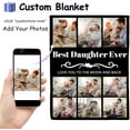 thumbnail image 3 of Best Mom Ever Custom Blanket, Birthday Gifts for Mom from Daughter Son with Pictures, Customized Photo Collage Mother Blankets Wife Birthday Gifts, Personalized Flannel Blanket with Photo as a Gift, 3 of 6