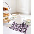 thumbnail image 4 of Purple Black Plaid Kitchen Dish Towels for Drying Dishes Set of 4, Farmhouse Purple Black Checkered Waffle Weave Microfiber Hand Tea Bathroom Towels Quick Dry & Absorbent Towel 12x12, 4 of 7