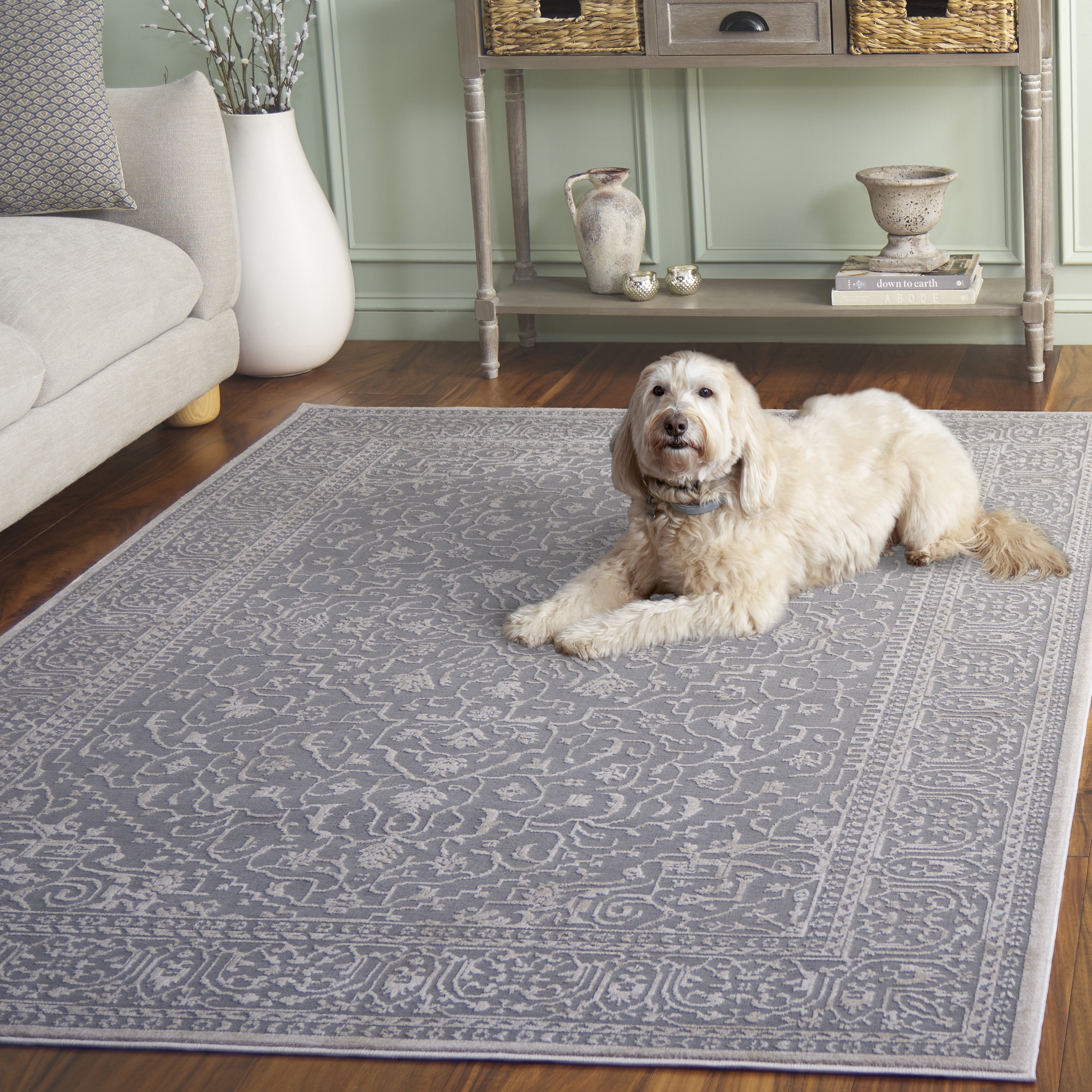 Safavieh Reflection Dolkar Oriental Area Rug, Light Gray/Cream, 12' x 12' Square