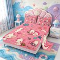 thumbnail image 2 of Manfei Salamander Pattern Bed Sheets,Purple Axolotl Full Size Sheets,4-Piece,1 Flat Sheet,1 Fitted Sheet and 2 Pillowcases, 2 of 6
