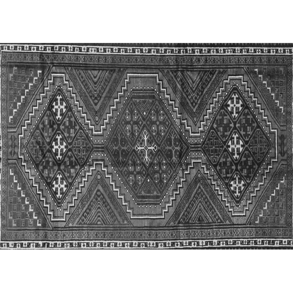 Ahgly Company Machine Washable Indoor Rectangle Persian Gray Traditional Area Rugs, 8' x 10'