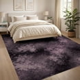 thumbnail image 3 of ODIKA 8'x10' Washable Area Rug Tie Dye Abstract Gothic Smoke Motif Purple Swirl Ombre for Dining Room, Large Office, Lounge, Non-Slip Chair-Friendly Mat, 3 of 7