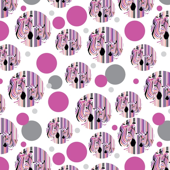 Zebra Stripes Pink Purple Orange Premium Gift Wrap Wrapping Paper Roll