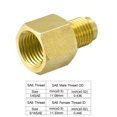 thumbnail image 4 of Uxcell Brass Straight Fitting 1/4SAE Male to 5/16SAE Female Thread Pipe Fittings 2 Pack, 4 of 5