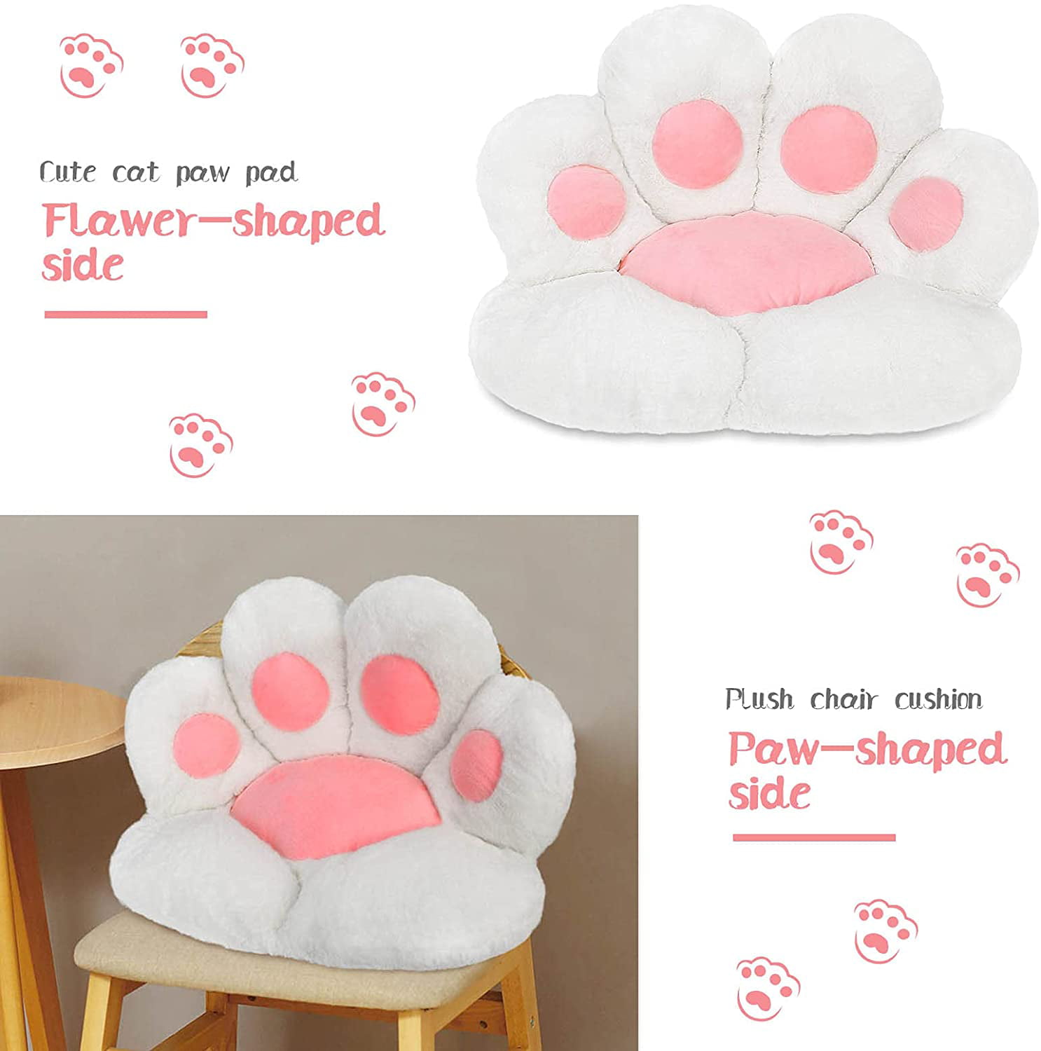 Cat Paw Cushion- Kawaii Cozy Cute Seat Cushion, Cat Paw Shape Lazy