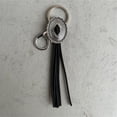 thumbnail image 1 of [Retro Western Charm] Pumpkin Flower Lost Prevention Device Exaggerated Personality Texas Style Leather Fringe Keychain, 1 of 3