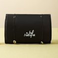 thumbnail image 1 of Vintage Fashion Creative Simple Retro Hanging Storage Bag Makeup Case Foldable Cosmetic Bag Travel Toiletry Bag BLACK, 1 of 1
