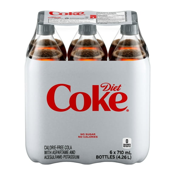 Diet Coke Bottles, 710 mL, 6 Pack