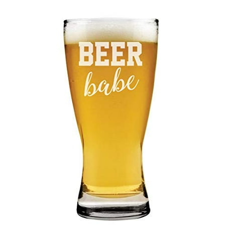 Babes Beer - 15 oz Beer Pilsner Glass Beer Babe