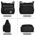 thumbnail image 3 of Women's Shoulder Bag, Nylon Handbag, Multi-Pocket Waterproof Crossbody Bag, Multifunctional Shoulder Bags with Adjustable Shoulder Strap, Leisure Mes-, 3 of 5