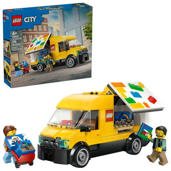LEGO City: The LEGO Van Building Toy for Kids - Pretend Play Set for Boys & Girls, Ages 6  - Delivery Van Toy W/2 Minifigures & 4 Mini LEGO Box Elements - Gift Idea for Birthdays - 60500