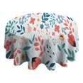 thumbnail image 4 of Pioneer Flower Floral Print Pattern Round Tablecloth 60"x60",Wrinkle Wipeable Table Cloth for Kitchen Dining Room Picnic Patio Party, 4 of 6