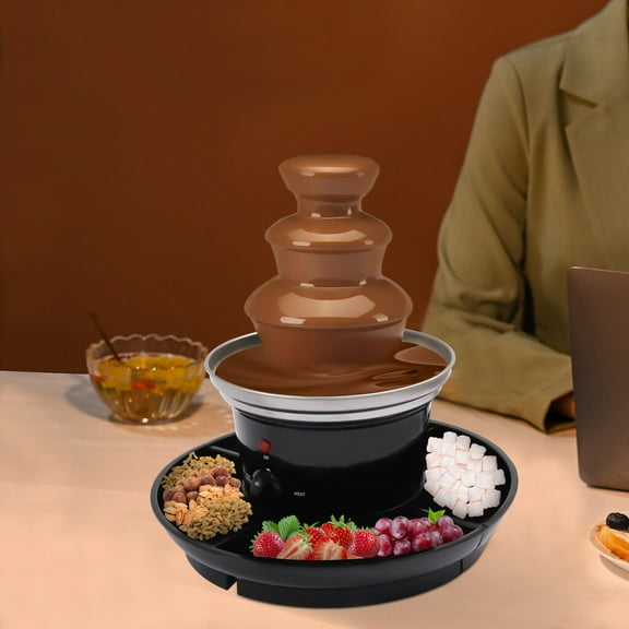 3 Tier Stainless Steel Luxury Cheese Cascading Fondue Chocolate Fountain Machine