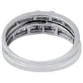 thumbnail image 4 of Quad Princess Diamond Wedding Bridal Set 10K White Gold Engagement Ring 0.47 Ct, 4 of 5